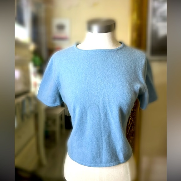 ANN TAYLOR CASHMERE Short sleeve sweater - Picture 1 of 2